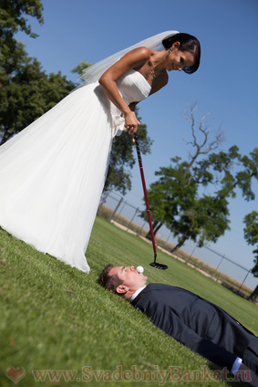 Свадьба на поле для гольфа