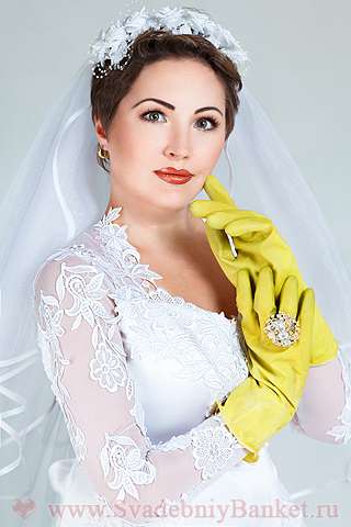 Красивые свадебные перчатки
